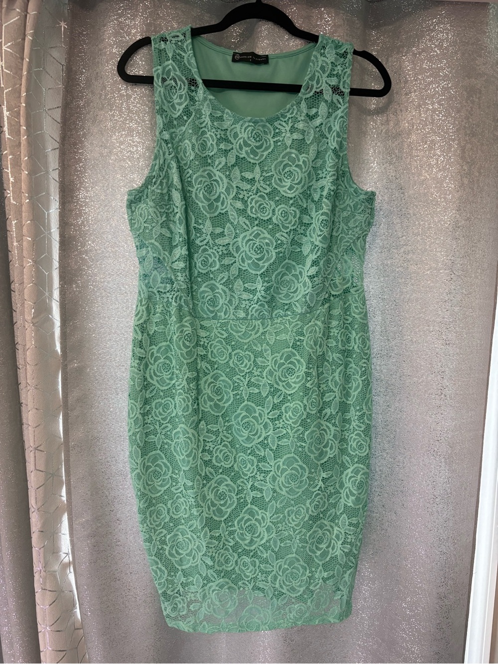 Fashion to Figure Mint Green Lace Midi Dress